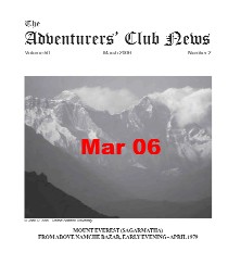 March 2006 Adventurers Club News Cover